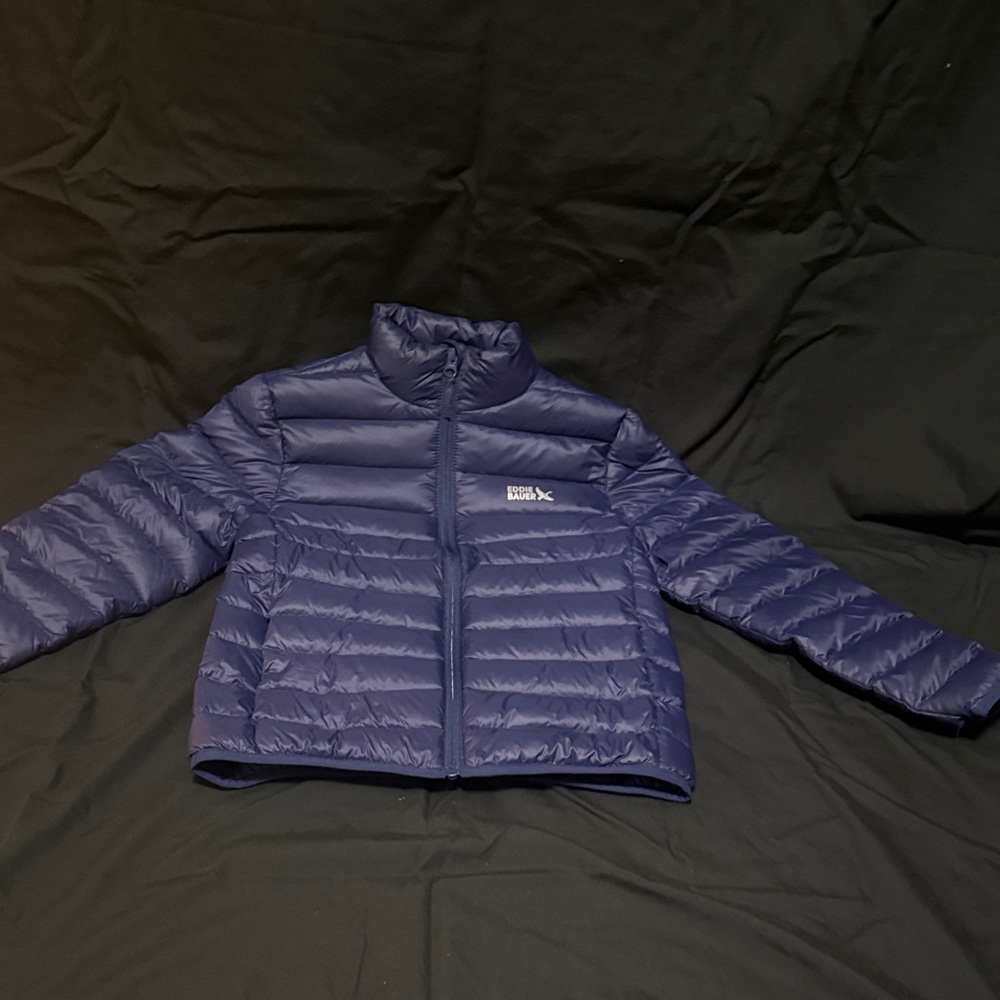 Eddie Bauer Kids Blue Puffer Jacket. Size Medium 7/8